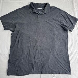 RVCA Mens Charcoal Grey Short Sleeve Regular Fit Polo Shirt XXL M2909SUR